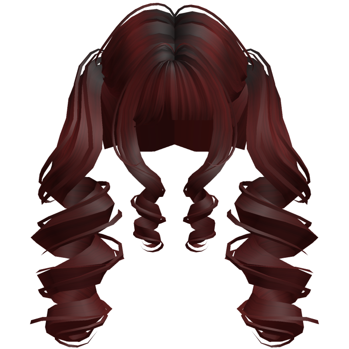 Dark Red Dolly Spiral Twin Tails 🎀