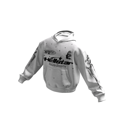 Designer Hellstar Hoodie White thumbnail