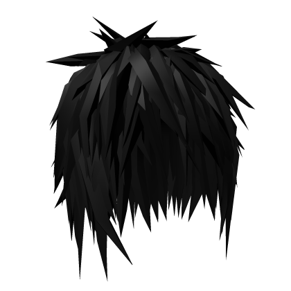 Black Anime Messy Boy Emo Hair