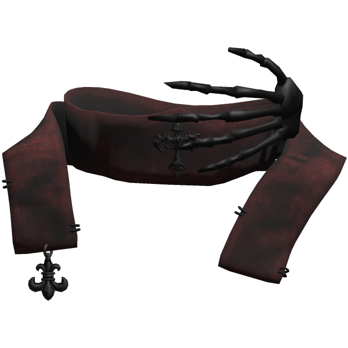Red Emo Skeleton Cross Grunge Gothic Neck Scarf