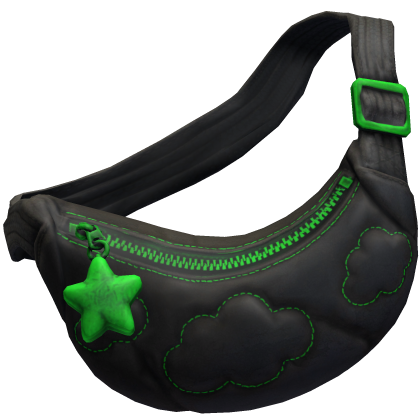 Black Green Star Sling Bag