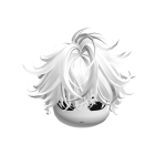 cute white messy hair emo boy face w/ earring