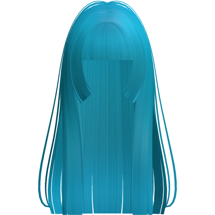 gothic long straight hime emo cyan hair