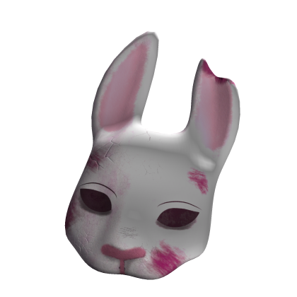 Pink Gothic Bunny Side Mask - Hollow Bunny