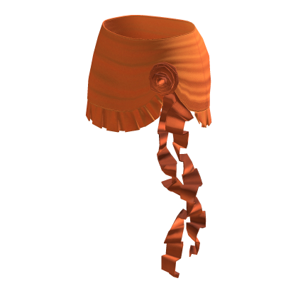 ☆ orange flower ruffle miniskirt thumbnail