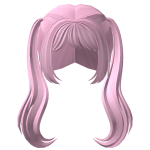 Cute Pastel Pink Aesthetic Curled Pigtails