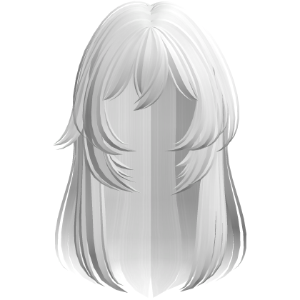 Long Straight Layered Wolf Cut Hair ♡ White Roblox item