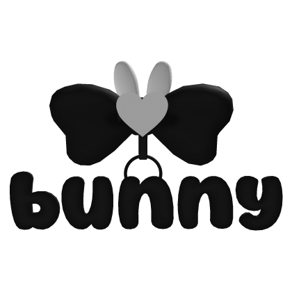 cute black bunny hairclip