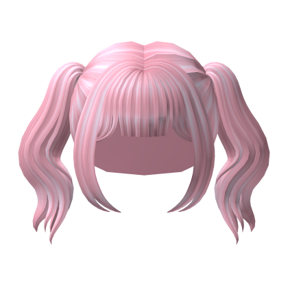 Pastel Pink Anime Lush Pigtails