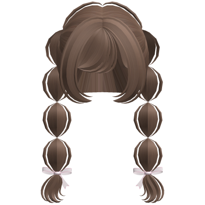 milktea sweet cottage bobble braids w bows Roblox item