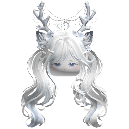 Ethereal Christmas Fairy Fawn Pigtails w/ Antlers