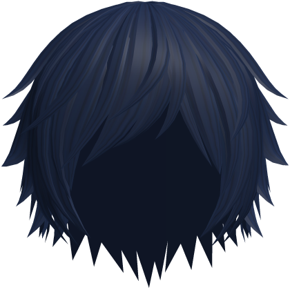 Blue Long Messy Shaggy Anime Boy Hair Roblox item