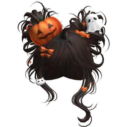 Spooky Halloween Pumpkin Buns  (Dark Brown)