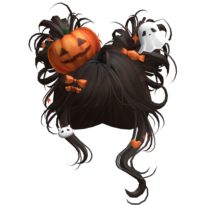 Spooky Halloween Pumpkin Buns  (Dark Brown)