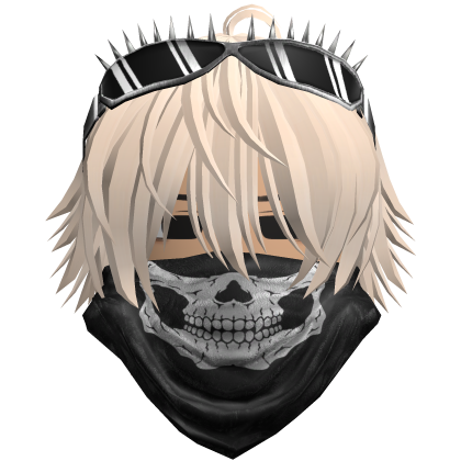 Emo Vkei Skull Bandana Hair Beige