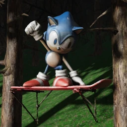 The Mysterious Sonic Statue in the Japanese Woods icon