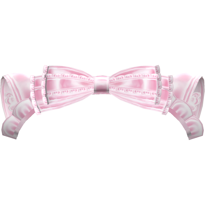 pink cutecore neko ruffled coquette headpiece