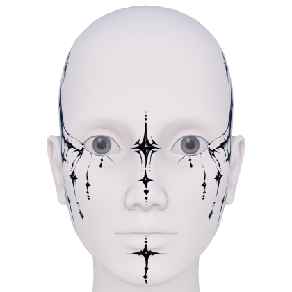 Gothic Cyber Tribal Face Makeup