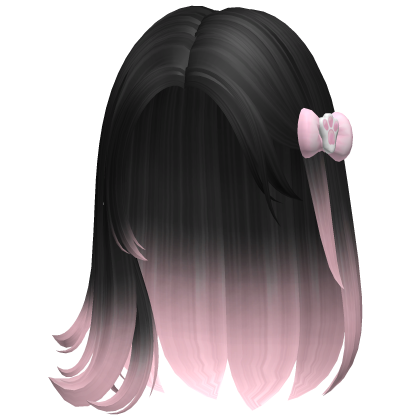 easter bunny girl hair in black Roblox item