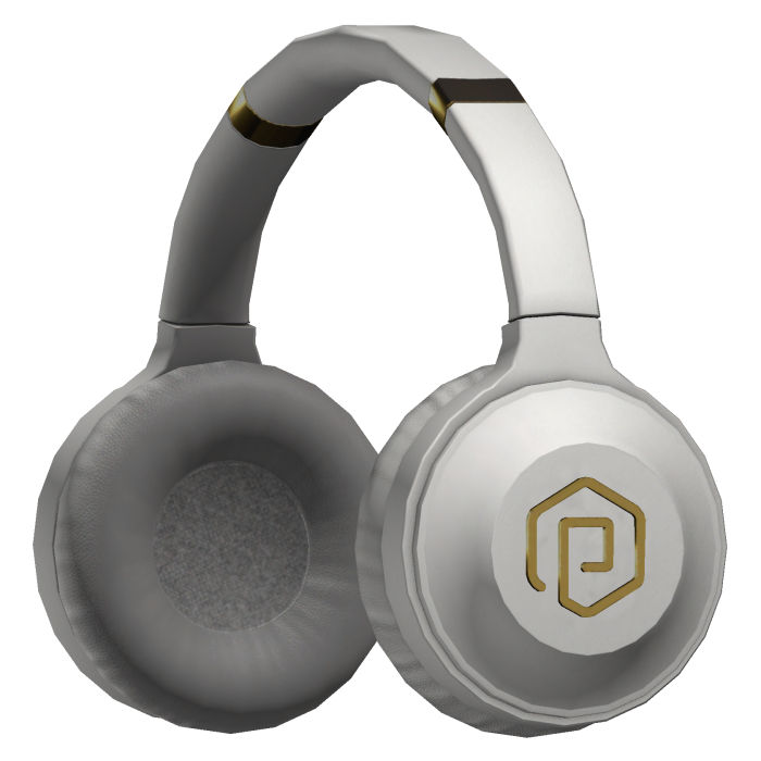 plus logo wireless headphones white