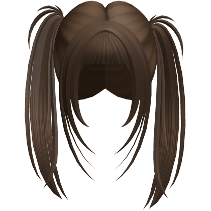 Long Layered Wispy Pigtails Brown Roblox item