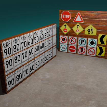 Street Sign Pack – 42 Pieces (Custom & Modular)   preview 4