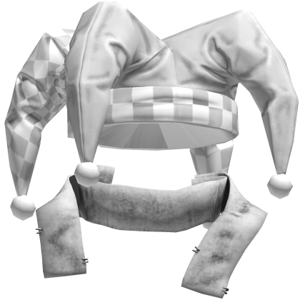 White Jester Clown Hat Vkei Emo Dashie Hair