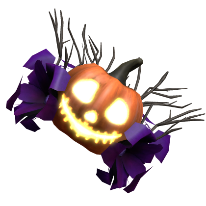 EMISSIVE Halloween Pumpkin Purple Flower Hair Clip