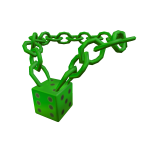 Green Dice Bling Necklace