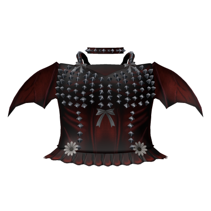 ♱ dark gothic vampire studded dress in red