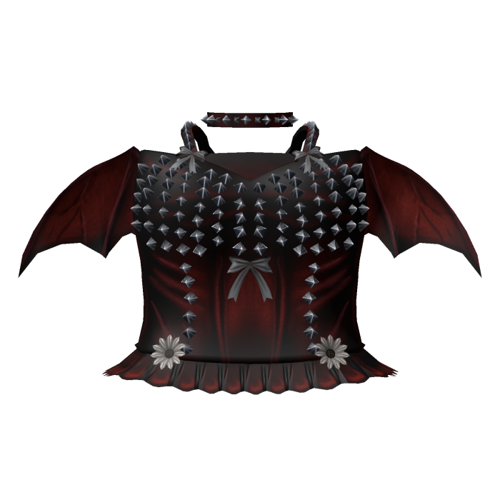 ♱ dark gothic vampire studded dress in red
