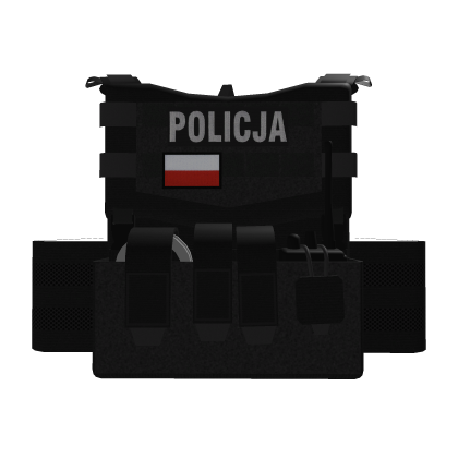 Polish Police Tactical Black Plate Carrier V2 Roblox item