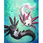 The aquatic axolotl family