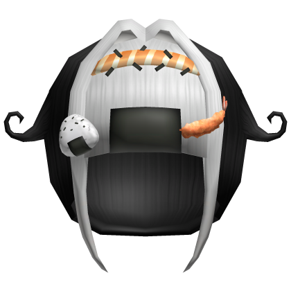 ♡ ꞉ low poly salmon sushi wii mii hair base only 