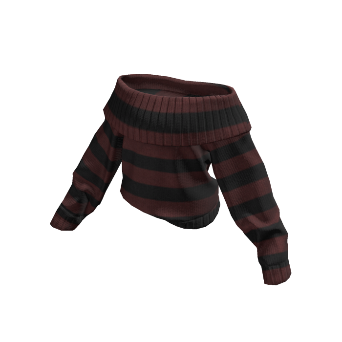 Red Striped Cozy Off Shoulder Knit Sweater