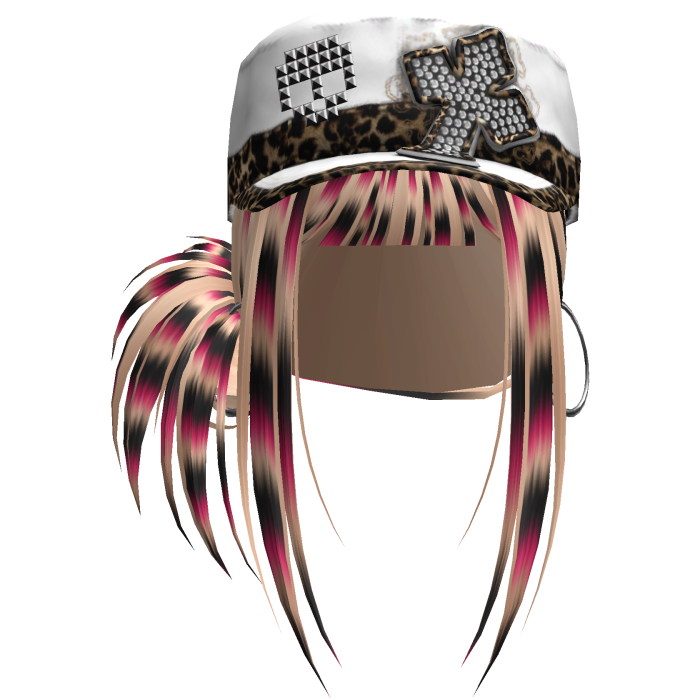 Gyaru Hair w/ Cap & Earrings