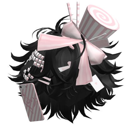 Messy Emo Magician Boy Hair (Black) Roblox item