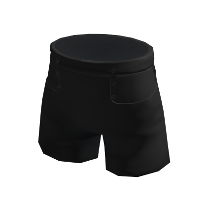 Buttoned High Waisted Shorts Black