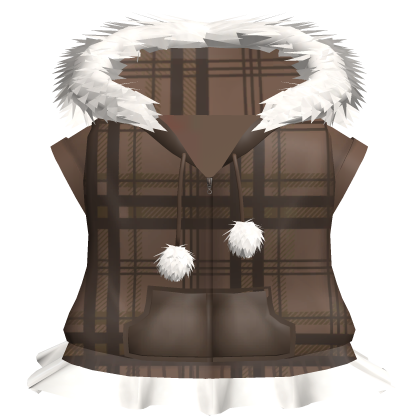 plaid brown winter coat