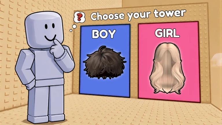 Would You Rather: Teamwork Outfit Tower on Roblox, screenshot 2