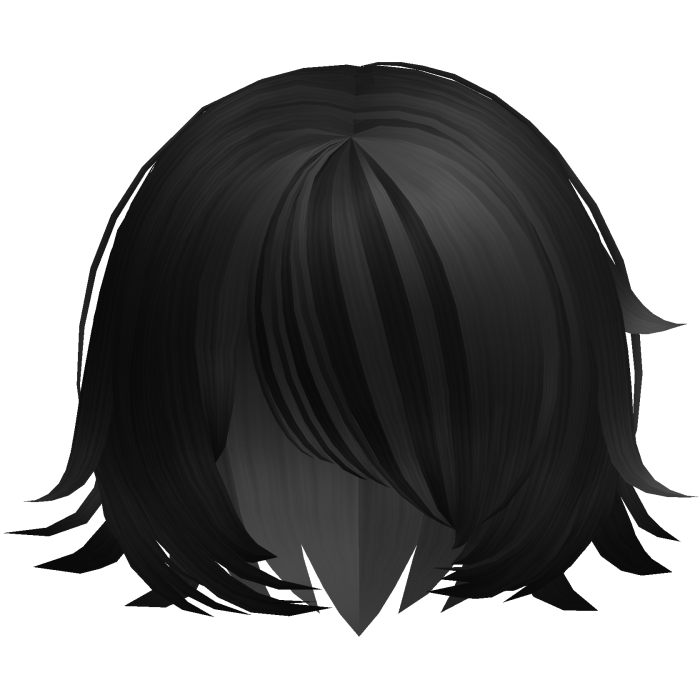Black Spiky Anime Style Shy Short Bob Hair