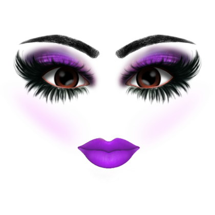 Purple Glittery Eyeshadow Makeup NoCont Roblox decal