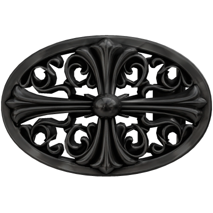 Black Gothic Ornate Cross Belt Buckle