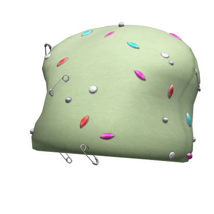  [NEW 🚨] Baggy Pinned Decora Y2K Beanie Green