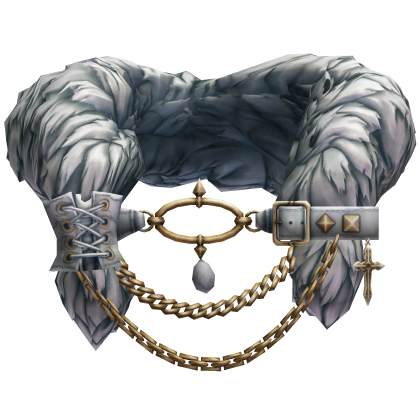 White Gold Gothic Fur Collar