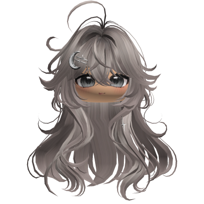 Cute Anime Girl Hair w/ Moon Clips (Ash) thumbnail