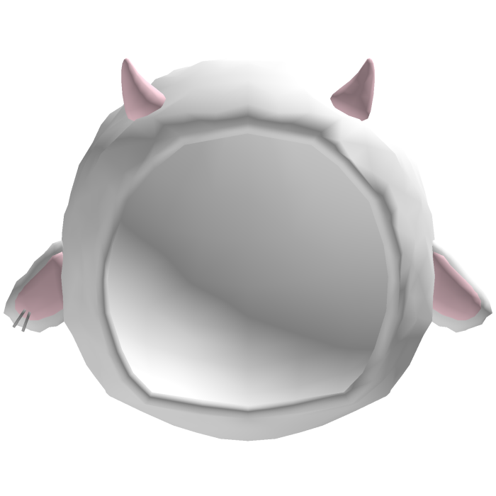 white and pink pink evil little sheep hood (˶°ㅁ°)!