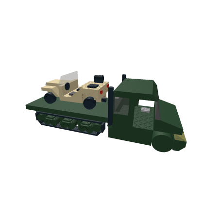 Halftrack carring jeep