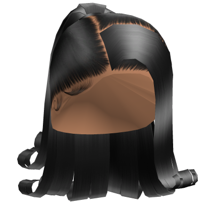 Black 90s Side Swoop Hair w/ Curled Ends Roblox item
