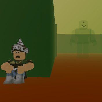 survive invisible green man in maze